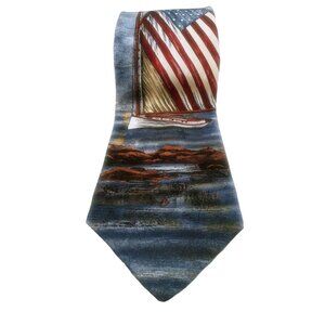 Men's Tie Tango Max Rabb New England 100% Silk American Series 61" x 4" Necktie